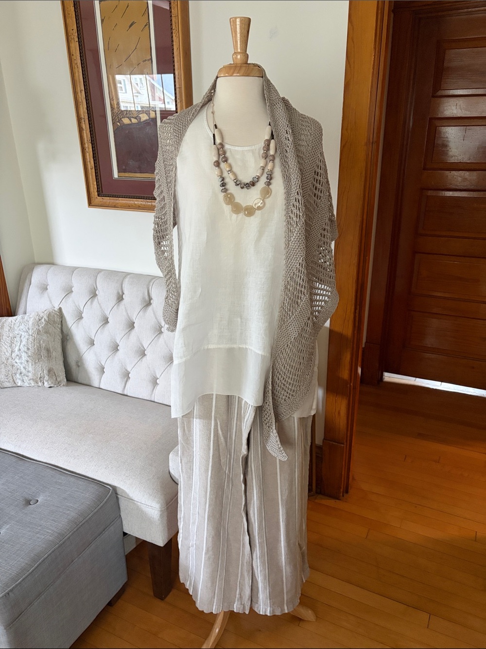 Eileen Fisher Lightweight Linen and Silk Sheer Tunic